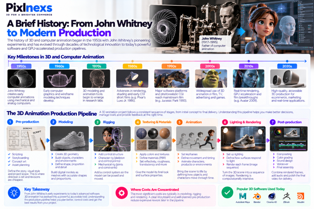 3D animation creation and applications