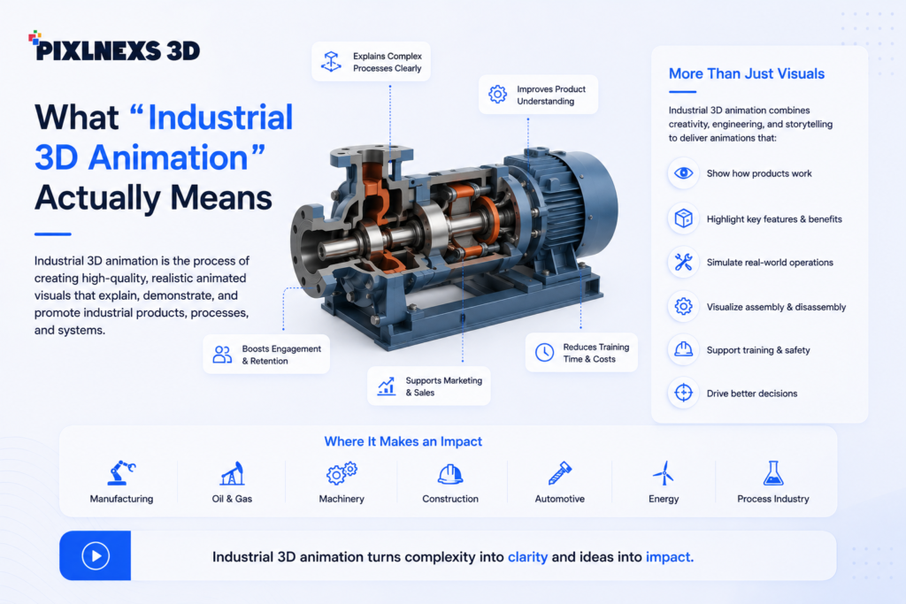 What industrial 3D animation actually means
