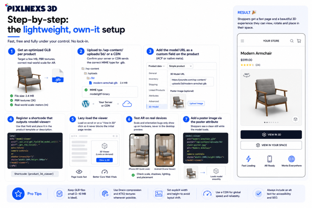 Step-by-step the lightweight, own-it setup