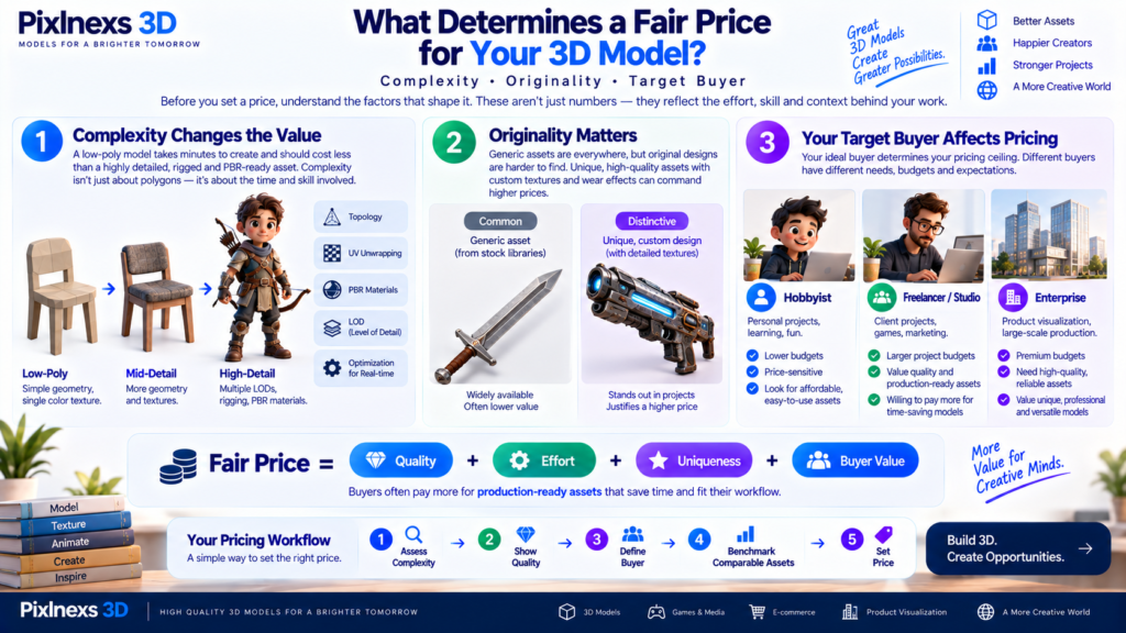 What Determines a Fair Price for Your 3D Model