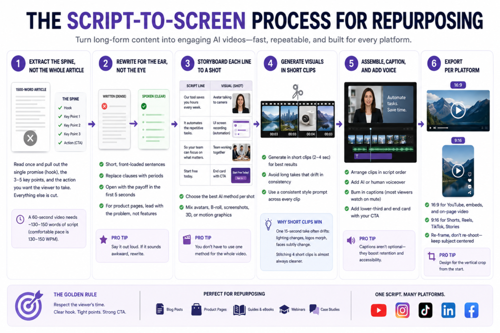 Turn Blog Post or Product Page Into  AI Video