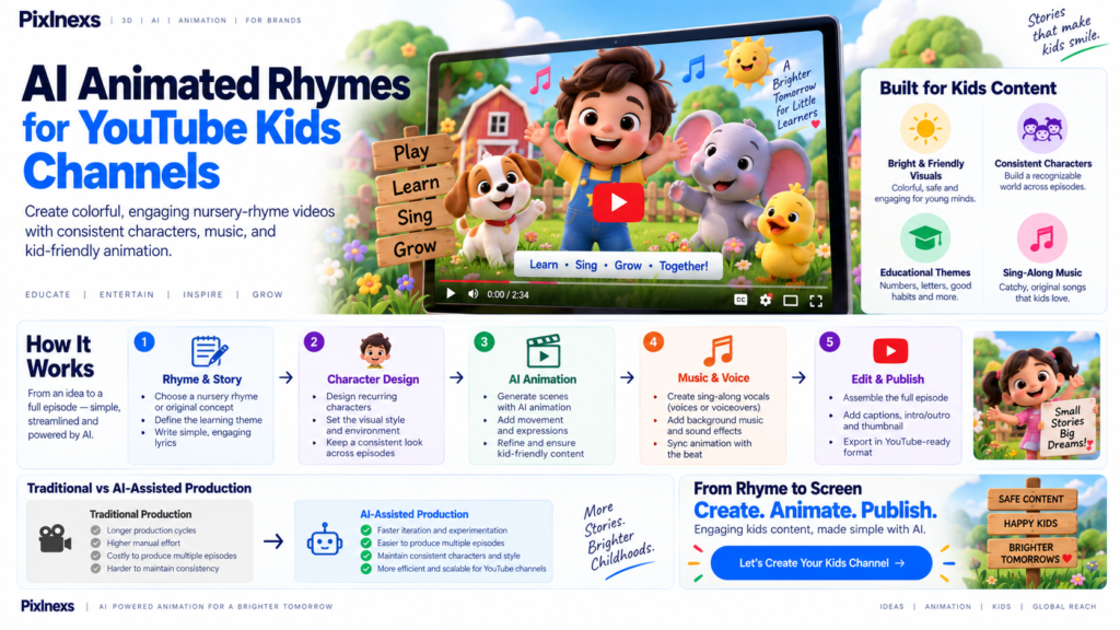 Ai animated rhymes for youtube kids channel
