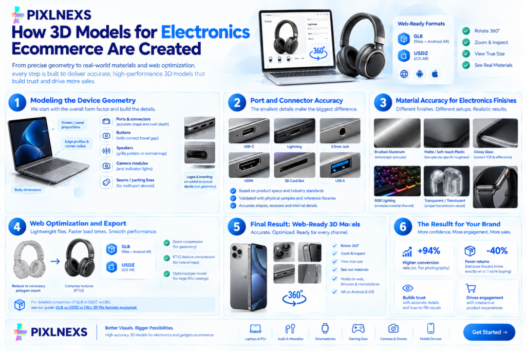 How 3D Models for Electronics Ecommerce Are Created