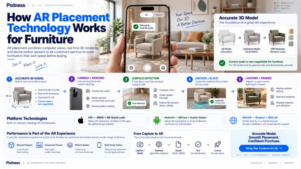 How AR Placement Technology Works for Furniture
