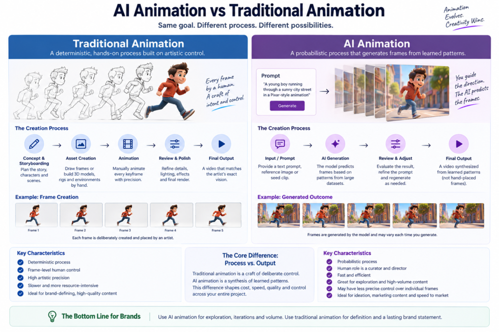AI Animation vs Traditional Animation