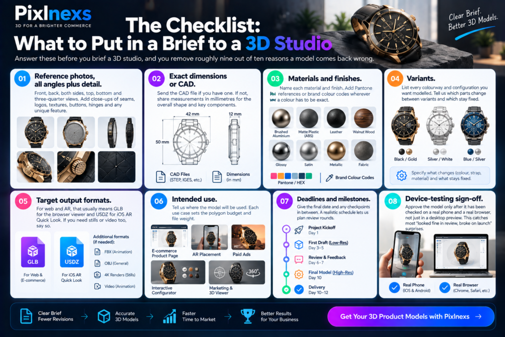 The checklist: what to put in a brief to a 3D studio
