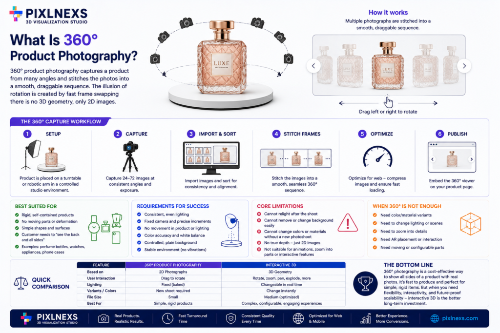 Interactive 3D vs 360° Product Photography