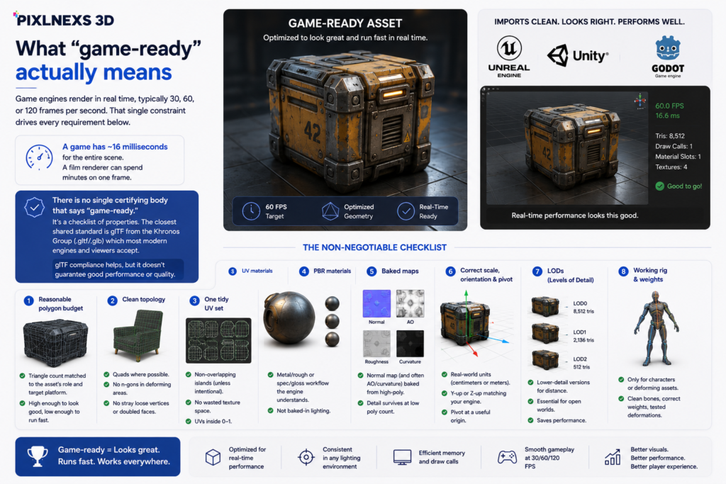 What game ready 3D model actually means