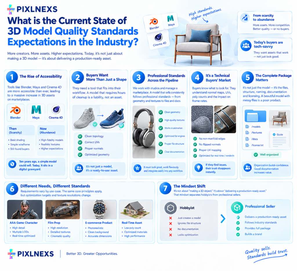 What is the Current State of 3D Model Quality Standards Expectations in the Industry?