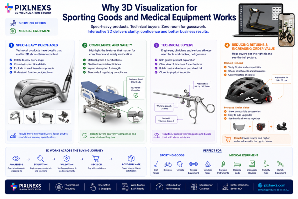 Why 3D Visualization for Sporting Goods and Medical Equipment Works