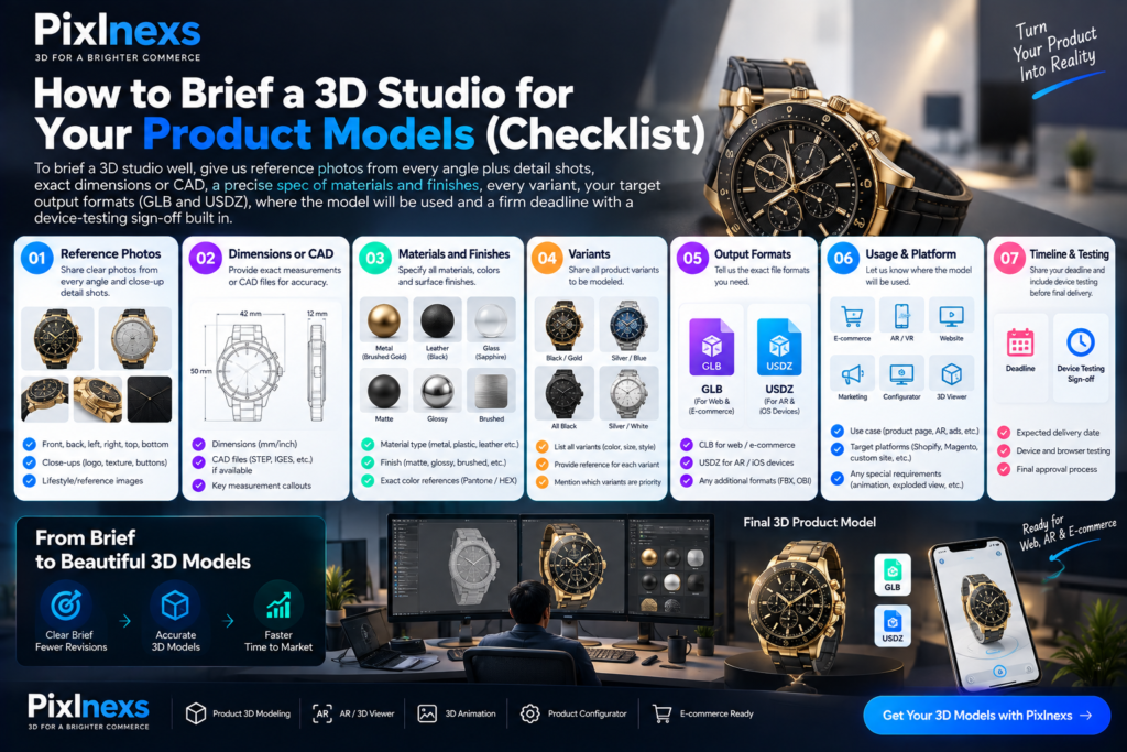 brief a 3D studio
