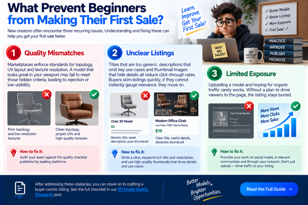 your first selling 3d model