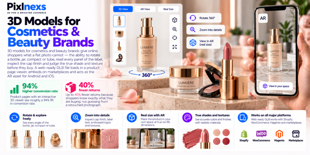 3D Models for Cosmetics & Beauty Brands