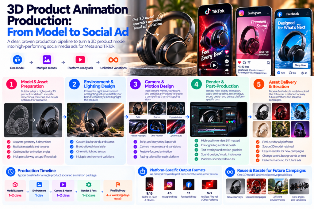 3D Product Animation Production: From Model to Social Ad