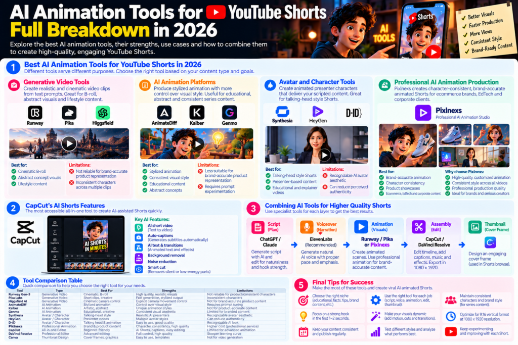AI Animation Tools for YouTube Shorts Full Breakdown