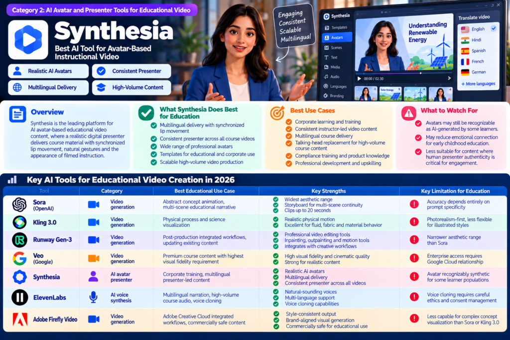 AI Avatar and Presenter Tools for Educational Video