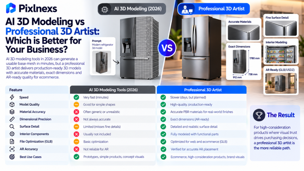 Ai 3d modeling vs professional 3d artist: which is better for your business