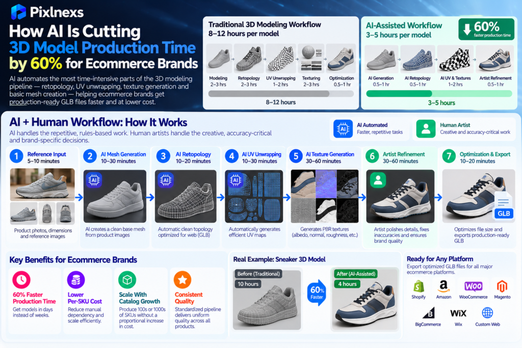 How AI Is Cutting 3D Model Production Time by 60% for Ecommerce Brands