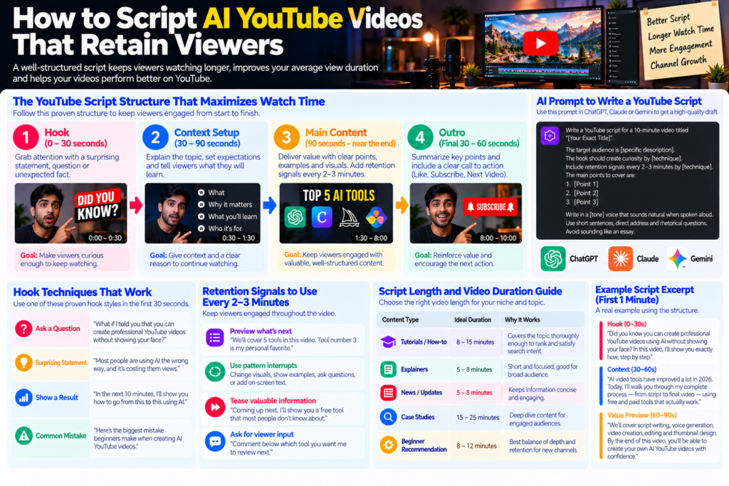 How to Script AI YouTube Videos That Retain Viewers