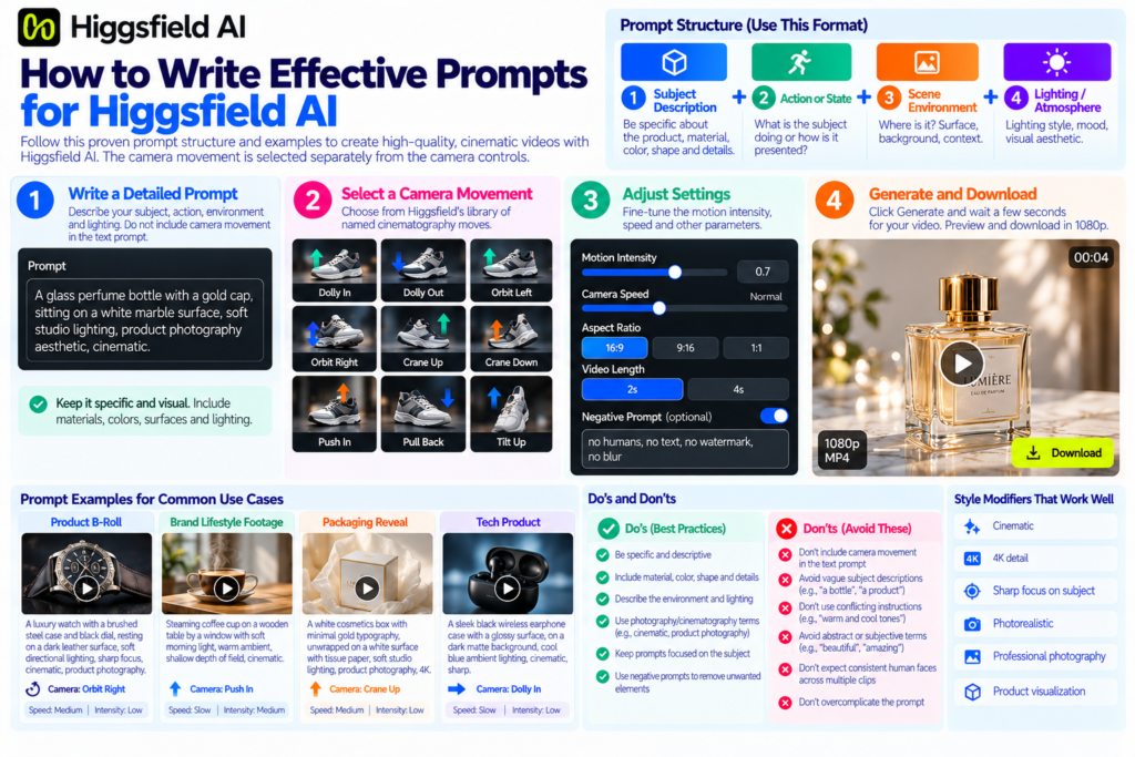 How to Write Effective Prompts for Higgsfield AI