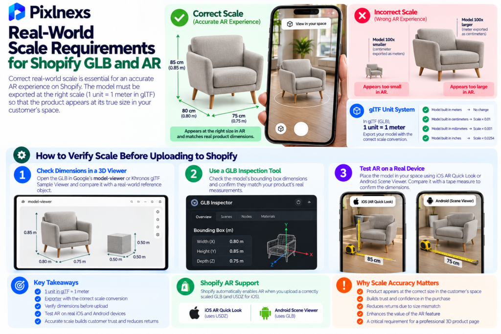 Real-World Scale Requirements for Shopify GLB and AR