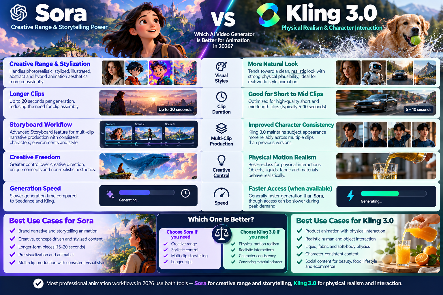 Sora vs Kling 3.0: Which AI Video Generator Is Better for Animation?