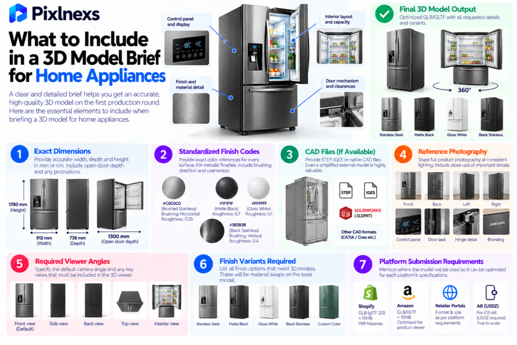 What to Include in a 3D Model Brief for Home Appliances