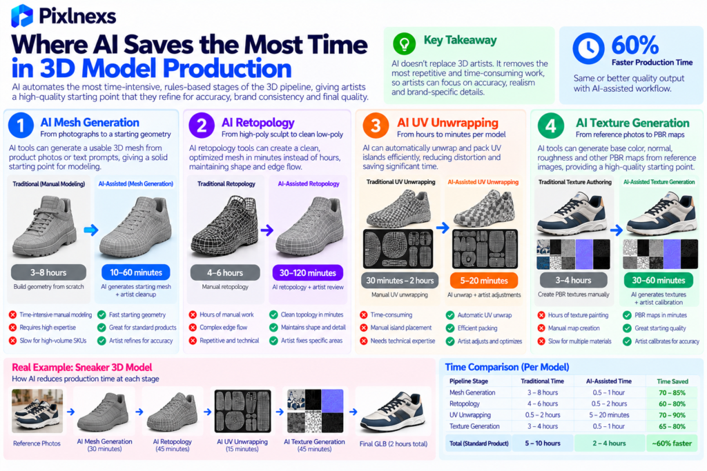 Where AI Saves the Most Time in 3D Model Production