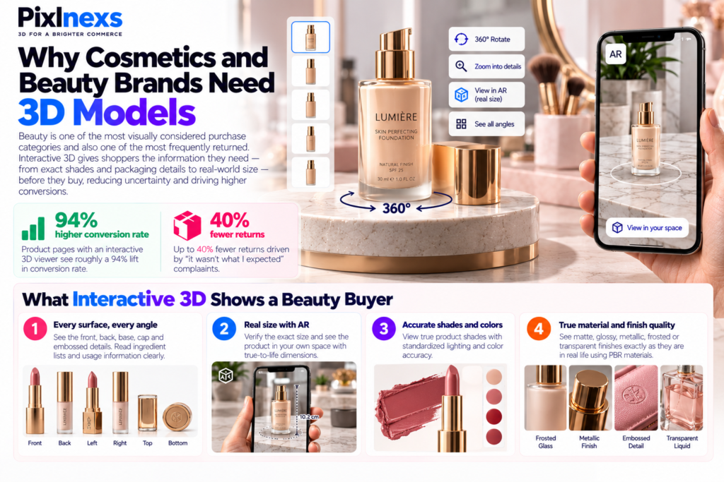 3D models for cosmetics and beauty brands