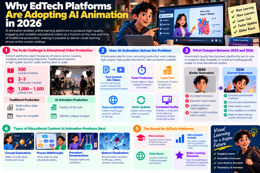 Why EdTech Platforms Are Adopting AI Animation in 2026