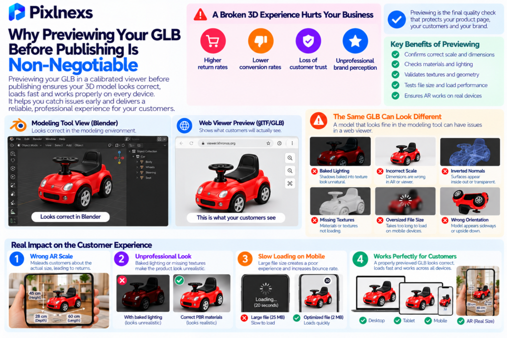 Why Previewing Your GLB Before Publishing Is Non-Negotiable