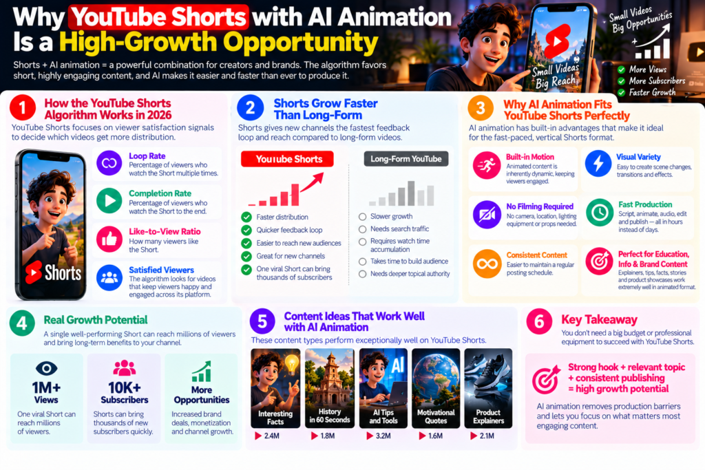 Why YouTube Shorts with AI Animation Is a High-Growth Opportunity